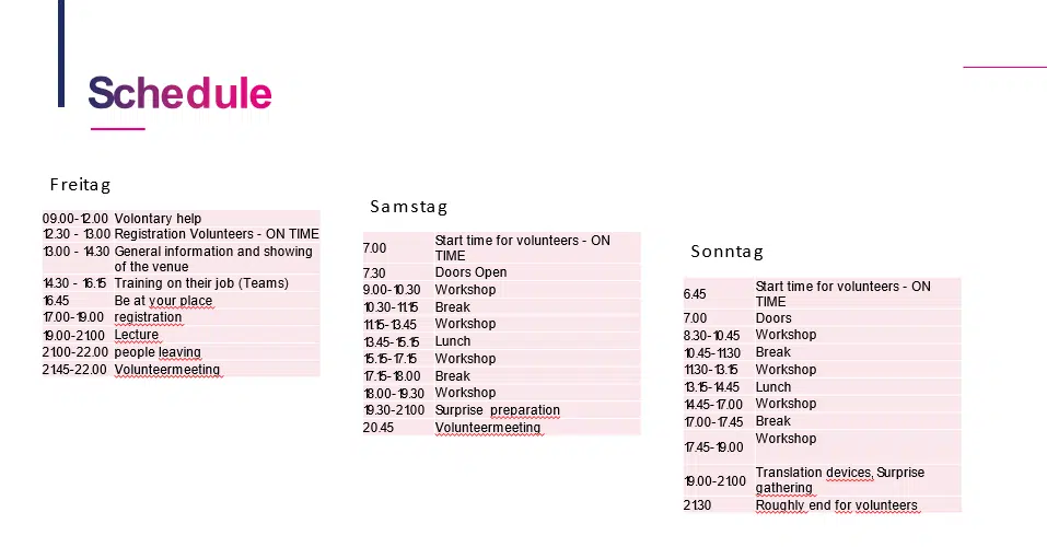 Schedule Dr Joe 23